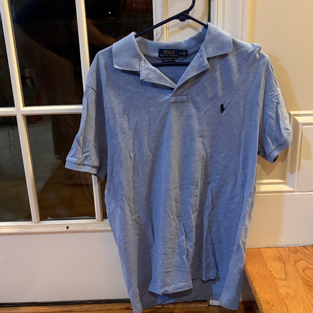 Polo by Ralph Lauren Sky Blue Short Sleeve Polo with Navy Pony